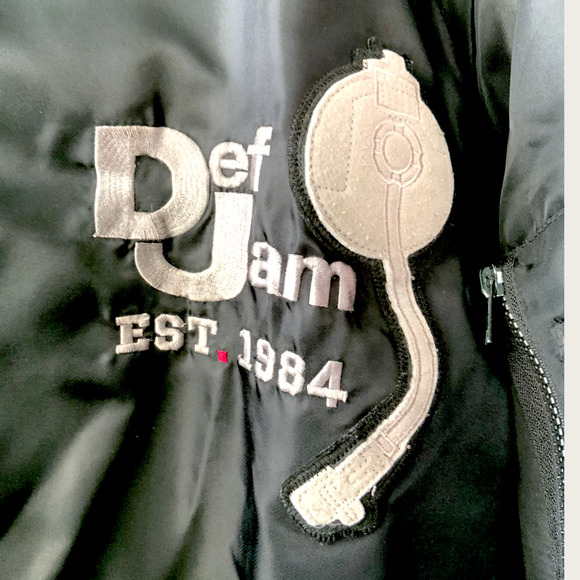 Def Jam University Hooded 3XL Mens Puffer Bomber Jacket Y2K 1984 - Picture 6 of 14